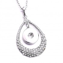 sublimation button zircon necklaces pendants necklace pendant 