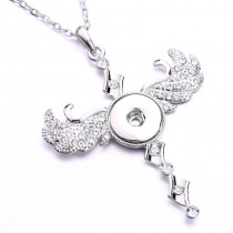 sublimation wings wing cross button necklaces pendants necklace pendant