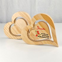 sublimation blank heart shaped wooden ornaments