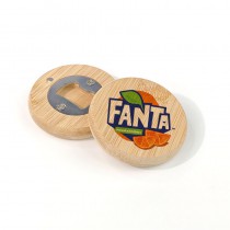 sublimation blank bamboo Bottle opener fridge magnet