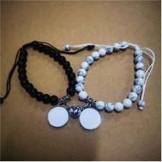 sublimation blank bead bracelets for valentine's day