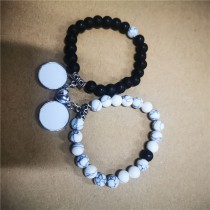 sublimation blank bead bracelets for valentine's day
