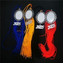 sublimation blank graduation hat tassels with big oval