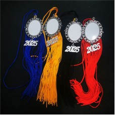 sublimation blank graduation hat tassels with big oval
