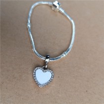 sublimation blank bracelets bracelet with heart charms