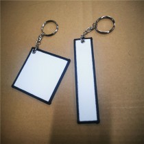 sublimation blank lable keychains key ring two sided printing