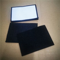 sublimation blank polyester fiber patches patch with Hook and Loop
