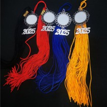 sublimation blank graduation hat tassels with round 2025