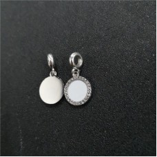 sublimation blank heart photo bead charms