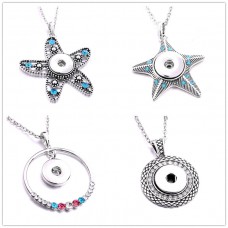 sublimation button zircon necklaces pendants necklace pendant