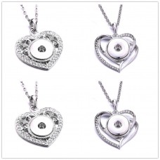 sublimation  heart button necklaces pendants necklace pendant