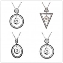 sublimation button zircon necklaces pendants necklace pendant