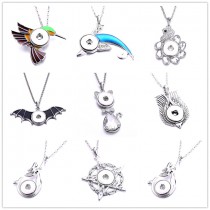 sublimation animal  button necklaces pendants necklace pendant