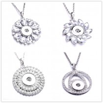 sublimation button zircon necklaces pendants necklace pendant 