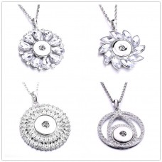 sublimation button zircon necklaces pendants necklace pendant 