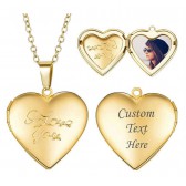 stainless steel 27MM-sublimation heart locket necklace pendant 