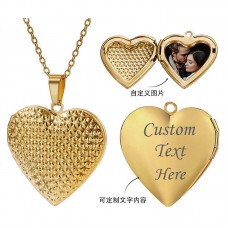 stainless steel 27MM-sublimation dot heart locket necklace pendant 