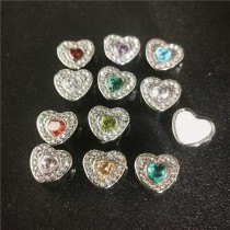 use high quality birthstone , sublimation blank heart photo birthstone birthday Stone charms
