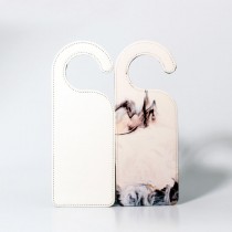 sublimation blank PU leather door hanger sign board Wall Plaques