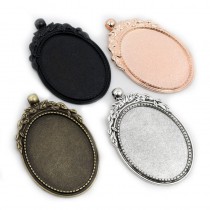 30*40MM one sided printing-sublimation blank oval  charms - jewelry part