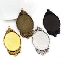 30*40MM one sided printing-sublimation blank oval  charms - jewelry part