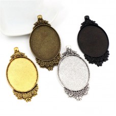 30*40MM one sided printing-sublimation blank oval  charms - jewelry part