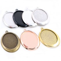 30*40MM one sided printing-sublimation blank oval  charms - jewelry part