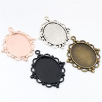 30*40MM one sided printing-sublimation blank oval  charms - jewelry part