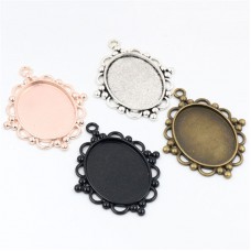 30*40MM one sided printing-sublimation blank oval  charms - jewelry part