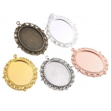 30*40MM two sided printing-sublimation blank oval  charms - jewelry part