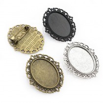 sublimation brooches pins- small oval 18*25MM