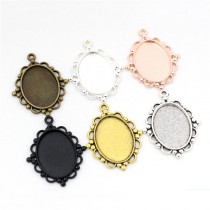 18*25MM-sublimation blank oval  charms - jewelry part