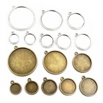 12MM 16MM,18MM,20MM Two sided printing-sublimation blank round charms - jewelry part  1hole