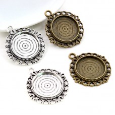 20MM-sublimation blank round charms - jewelry part