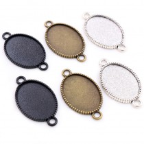 18*25MM-sublimation blank oval  charms - jewelry part two holes