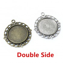 25MM and 35MM round two sided printing-sublimation blank charms - jewelry part