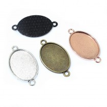 18*25MM-sublimation blank oval  charms - jewelry part two holes