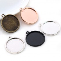 20MM one sided printing-sublimation blank round  charms - jewelry part  1hole