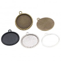 25MM one sided printing-sublimation blank round charms - jewelry part  1hole 
