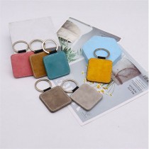 sublimation blank pu leather square keychains Colored keychain