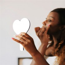 sublimation MDF Heart shaped handheld makeup mirror