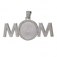 sublimation blank cross heart pendant with zircon - jewelry part