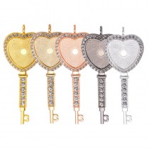 25MM  sublimation blank oval charms with zircon- jewelry part
