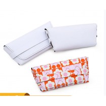 sublimation blank PU leather glasses case glasses storage bag