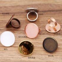 25MM  sublimation blank ring rings jewelry can Adjustable 06220