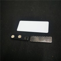 Sublimation  aluminum tags pin badge with magnet style