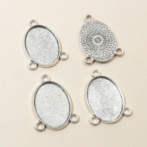 18*25MM and 30*40mm-sublimation blank oval  charms - jewelry part 3holes