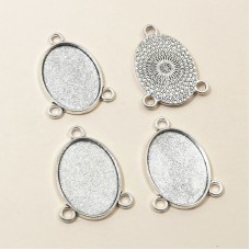 18*25MM and 30*40mm-sublimation blank oval  charms - jewelry part 3holes