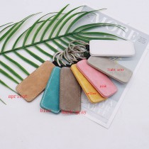 sublimation blank pu leather retangle keychains colored keychain