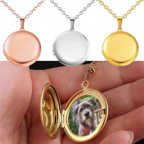 stainless steel 27MM-sublimation round locket necklace pendant Both sides are smooth